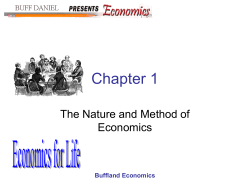 My Chapter 1: The Nature and Method of Economics