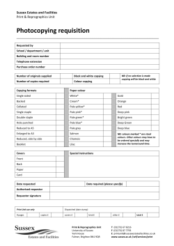 Photocopying requisition