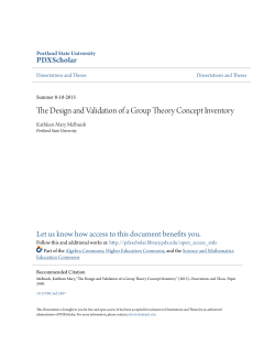 The Design and Validation of a Group Theory Concept Inventory