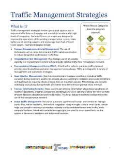 Traffic Management Strategies