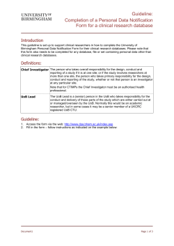 Guideline - University of Birmingham Intranet