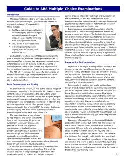 Guide to ABS Multiple-Choice Examinations