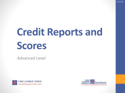 Credit Reports and Scores - Long Branch Public Schools