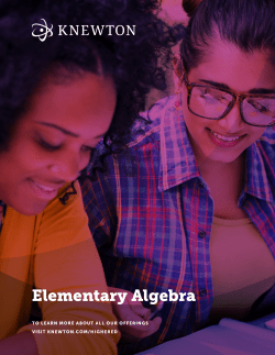 Elementary Algebra