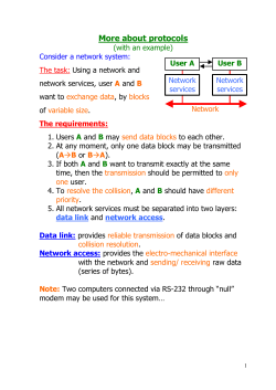 An FSM description of a simple data link protocol