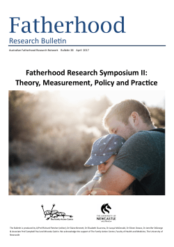 Research Bulletin Fatherhood Research Symposium II: Theory