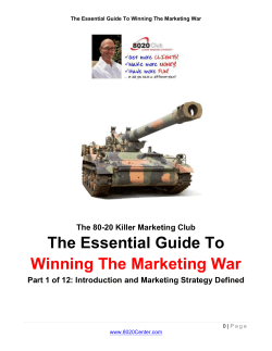 The Essential Guide To Winning The Marketing War