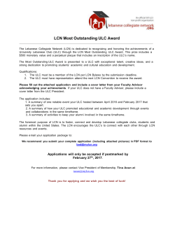 LCN Most Outstanding ULC Award