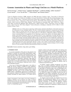 Genome Annotation in Plants and Fungi