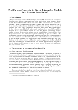 Equilibrium Concepts for Social Interaction Models