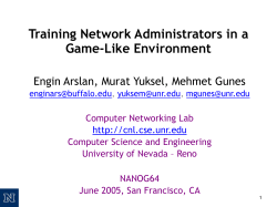 Training Network Administrators in a Game