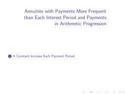 Annuities with Payments More Frequent than Each Interest Period