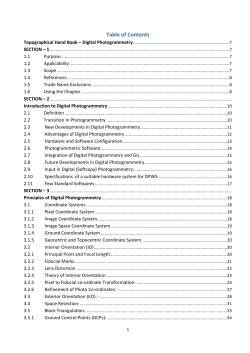 Topographical Hand Book &ndash; Digital Photogrammetry