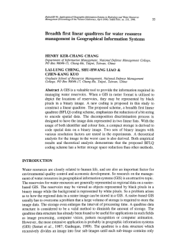 Breadth first linear quadtrees for water resource