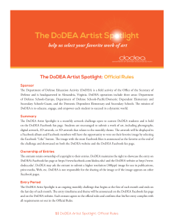 The DoDEA Artist Spotlight: Official Rules