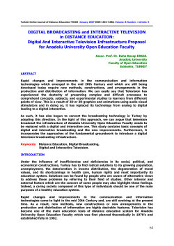 Digital Broadcasting and Interactive Television - tojde