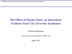 The Effect of Market Entry on Innovation: Evidence from UK
