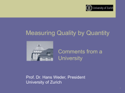 Measuring Quality by Quantity - Academic Ranking of World