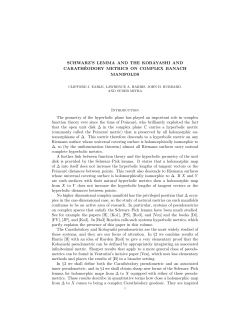 SCHWARZ`S LEMMA AND THE KOBAYASHI AND