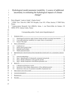 Hydrological model parameters