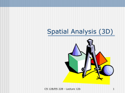 3D Spatial Analysis