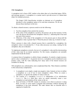 Semaphore in UNIX - An Overview