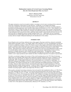 Mathematical Analysis of Cervical Cancer Screening Policies