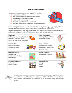 pre- scissor skills - Sunrise Health Region