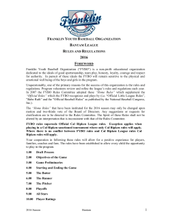 10.00 Player Ratings - Franklin Youth Baseball
