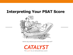 Interpreting Your PSAT Score