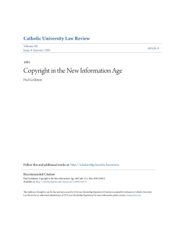 Copyright in the New Information Age