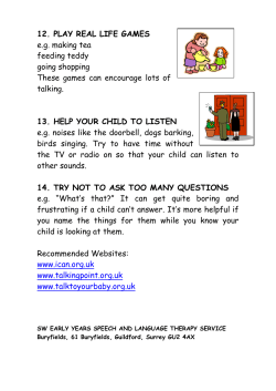 12. PLAY REAL LIFE GAMES e.g. making tea feeding teddy going