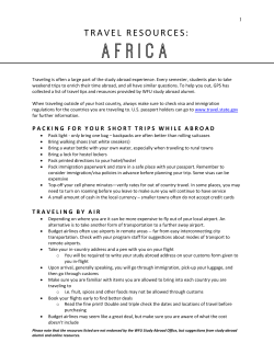 Africa - WFU Study Abroad