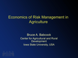 Slide 1 - Center for Agricultural and Rural Development