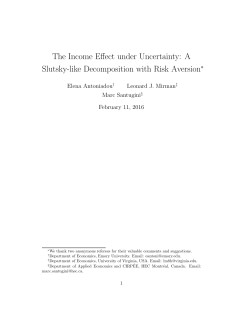 The Income Effect under Uncertainty: A Slutsky