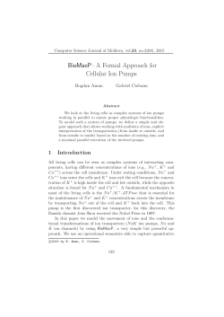 BioMaxP: A Formal Approach for Cellular Ion Pumps