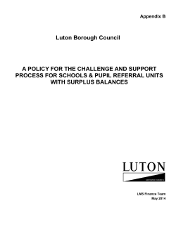 Surplus balances policy