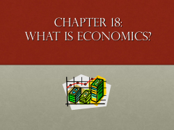 Chapter 18 What is Economics