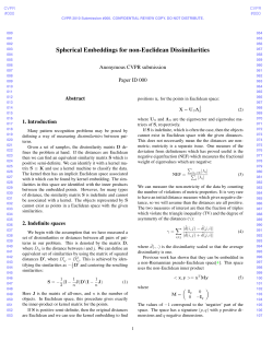 Spherical Embeddings for non-Euclidean Dissimilarities