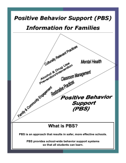 Positive Behavior Support (PBS) Information for