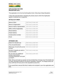 conditions of hire - Mitchell Shire Council