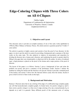 Edge-Coloring Cliques with Three Colors on All 4