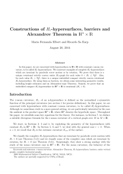 Constructions of Hr-hypersurfaces, barriers and Alexandrov