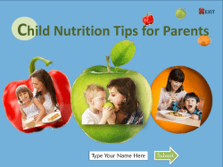 EXIT Child Nutrition Tips for Parents EXIT