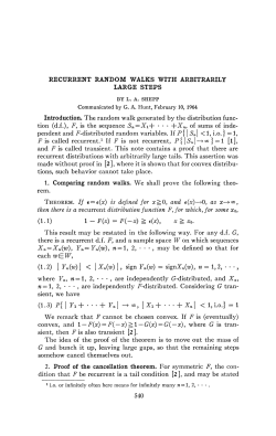 RECURRENT RANDOM WALKS WITH ARBITRARILY LARGE