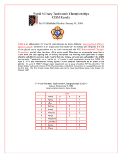 1st World Military Taekwondo Championships (CISM)