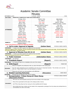 Academic Senate Committee Minutes