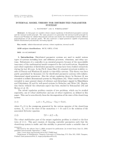 INTERNAL MODEL THEORY FOR