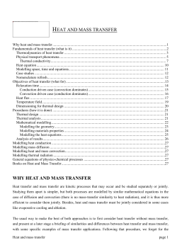 HEAT AND MASS TRANSFER