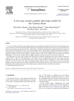 A two-way nested coupled tide-surge model for the Taiwan Strait